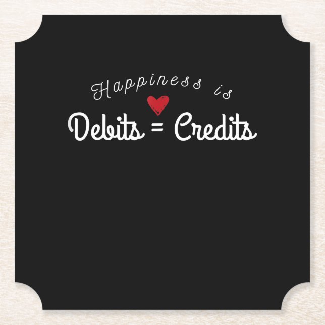 Buchhalter Funny Debians Equals Credits CPA Gesche Untersetzer (Vorderseite)