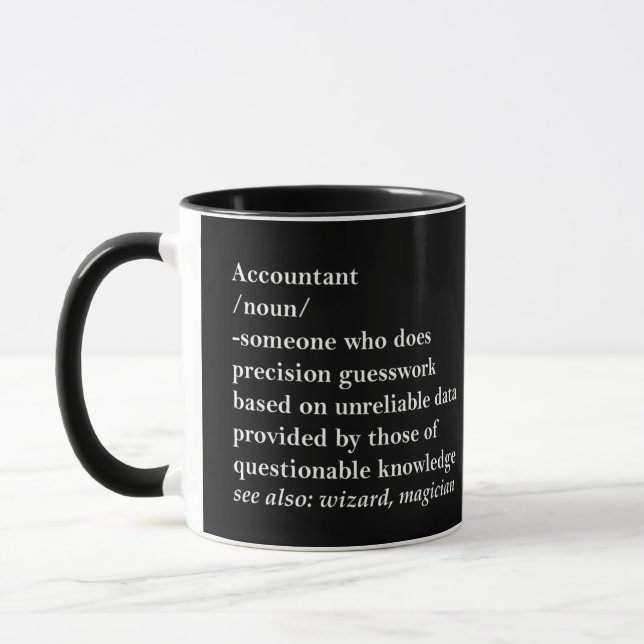 Buchhalter Funny Definition Tasse (Links)