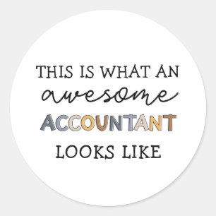 Buchhalter Funny Phantastisch Accountant CPA Gesch Runder Aufkleber