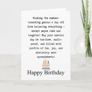 Buchhalter Geburtstag Karte