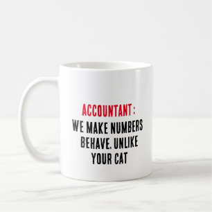 Buchhalter Im Gegensatz zu Ihrer Katze verhalten s Kaffeetasse