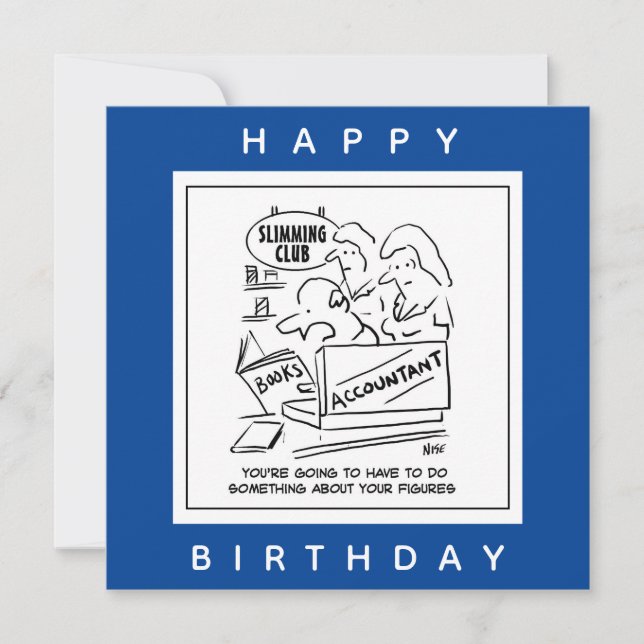 Buchhalter Karos in einem Slimming Club Karte (Vorderseite)