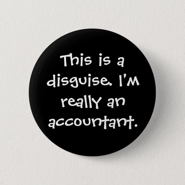 Buchhalter-Kostüm Button (Vorderseite)