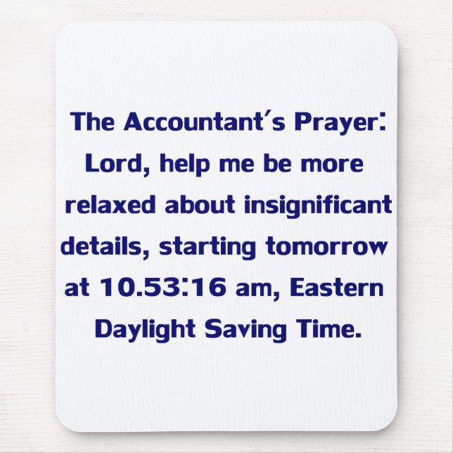 Buchhalter-Mausunterlage Mousepad (Vorne)