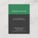 Buchhalter-Meergrün-graue mollige Visitenkarte (Vorderseite)