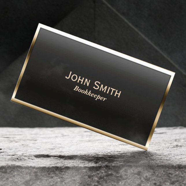 Buchhalter Moderne Gold Frame Buchhaltung Visitenkarte (Von Creator hochgeladen)