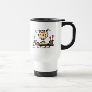 Buchhalter-Strichmännchen Reisebecher