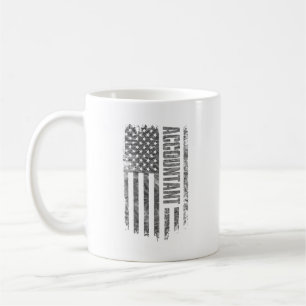 Buchhalter USA-Flagge Distressed-Design Kaffeetasse