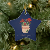 Buchhalter Vielen Dank an Christmas Poinsettias