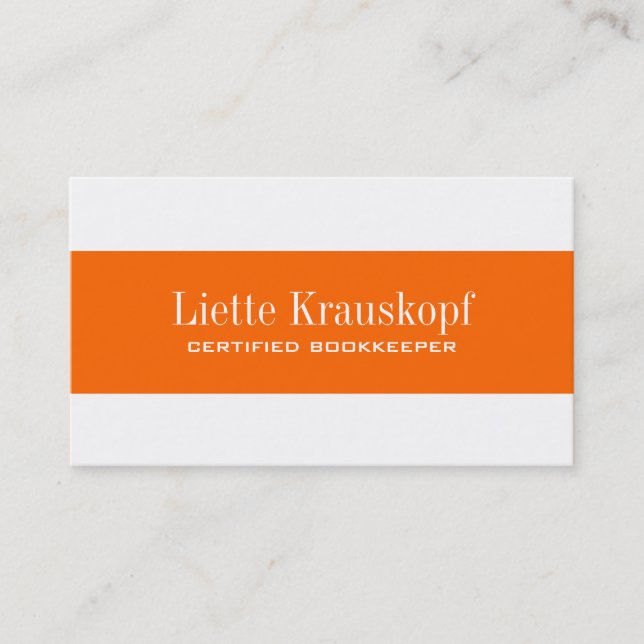 Buchhalter-Visitenkarten Visitenkarte (Vorderseite)