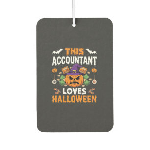 Buchhalterin liebt Halloween-Kürbis Buchhalterin D Autolufterfrischer