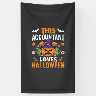 Buchhalterin liebt Halloween-Kürbis Buchhalterin D Banner