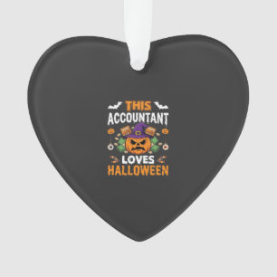 Buchhalterin liebt Halloween-Kürbis Buchhalterin D Ornament