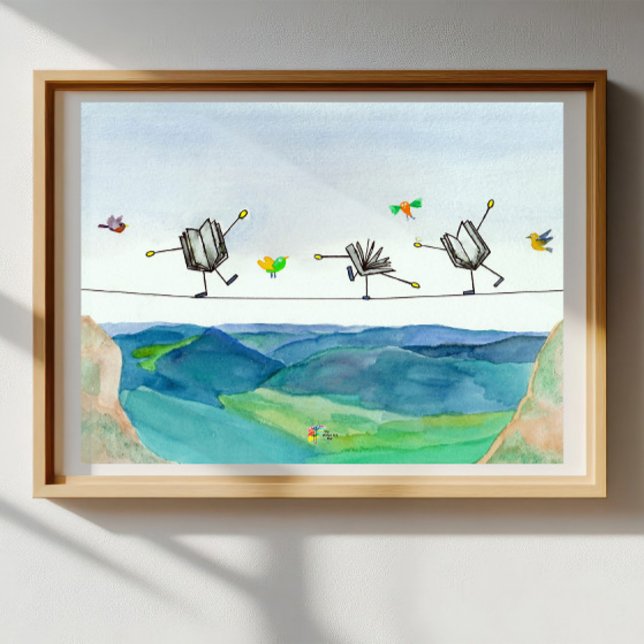 Buchhalterposter Art Tightrope Buchbalancierung Poster (Von Creator hochgeladen)