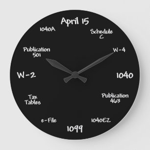 Buchhalteruhr - Steuerzeit Große Wanduhr