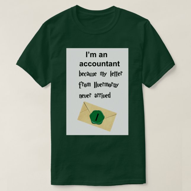 Buchhaltungsbrief Ilvermorny T-Shirt (Design vorne)