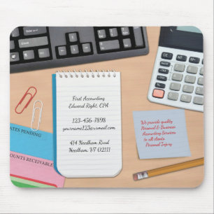 Buchhaltungsbüro Schreibtisch Hintergrund Mousepad
