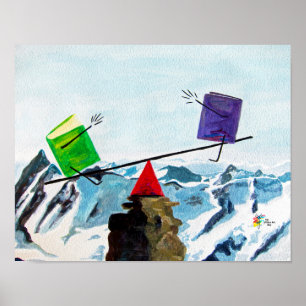 Buchhaltungsplakat Kunst Die Bücher ausgleichen Poster