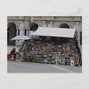 Buchhändler in Skopje, Nordmakedonien Postkarte