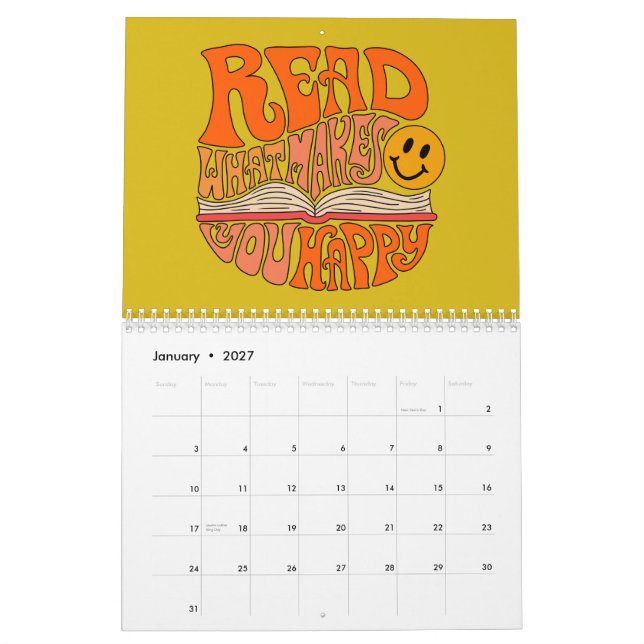 Buchillustrierter Kalender (Jan 2027)