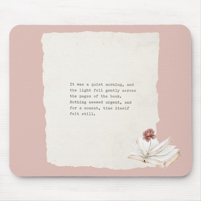 Buchkapitel Rote Rose Mousepad (Vorne)