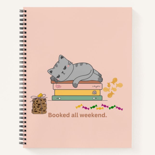 Buchkatze Notizbuch (Vorderseite)