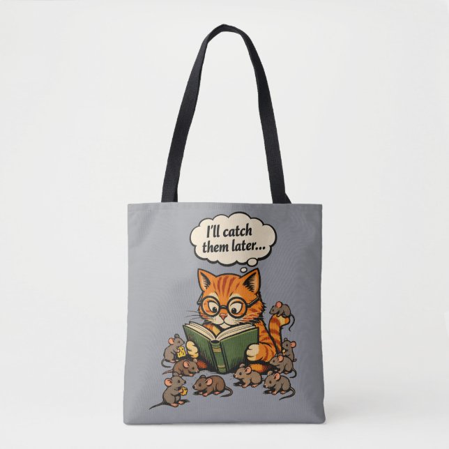 Buchkatze Tasche (Vorderseite)