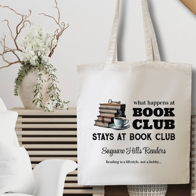 Buchklubname Buch Lover Funny Writer Tragetasche (custom book club bags for readers book lovers reading group coffee bookaholic library funny gifts)