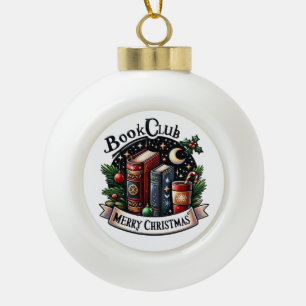 BuchklubWeihnachten Keramik Kugel-Ornament