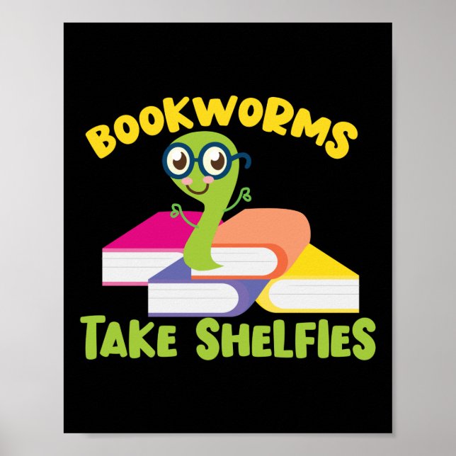 Buchlesebuchwortbücher als Bücherregale Poster (Vorne)