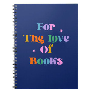Buchlesegeschenk farbige blaue Schrift modern Notizblock