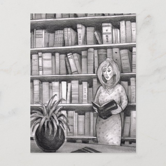 Buchlesen Postkarte (Vorderseite)