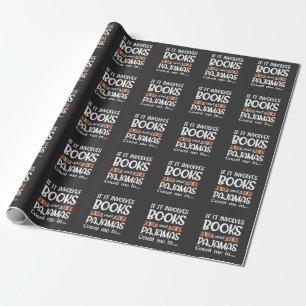 Buchleser Pajamas Buchwurm Funny Reading Geschenkpapier