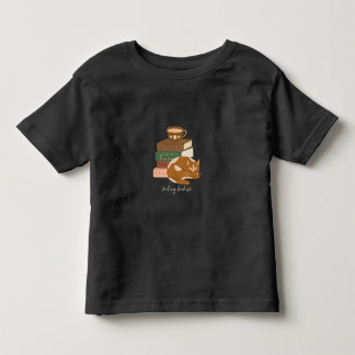 Buchliebende Katze Kleinkind T-shirt