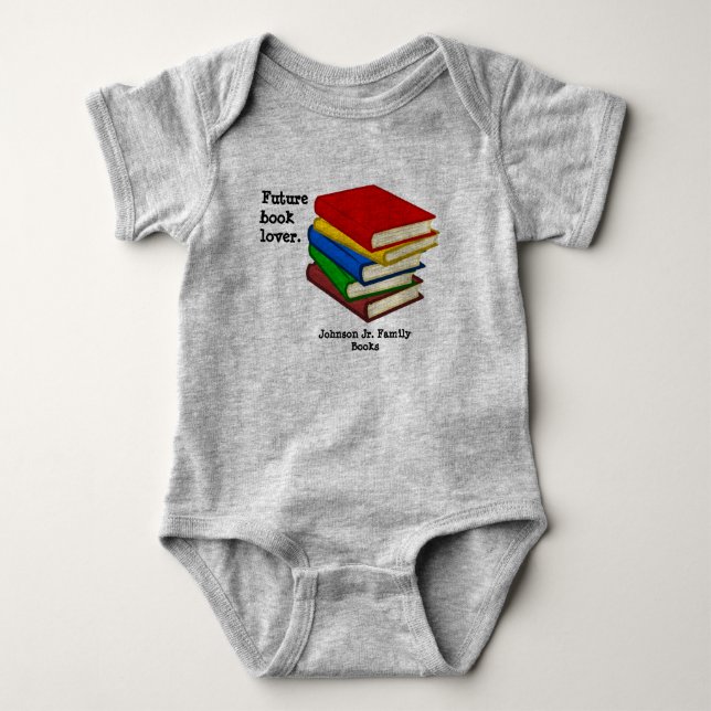Buchliebhaber Babystück Baby Strampler (Vorderseite)