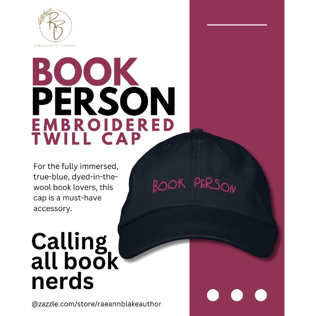 Buchliebhaber "Book Person" bestickt mit dieser Ka Bestickte Baseballkappe (Von Creator hochgeladen)