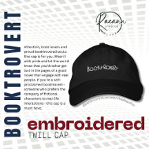 Buchliebhaber Buchtrovert bestickte Twill Cap