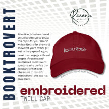 Buchliebhaber Buchtrovert bestickte Twill Cap