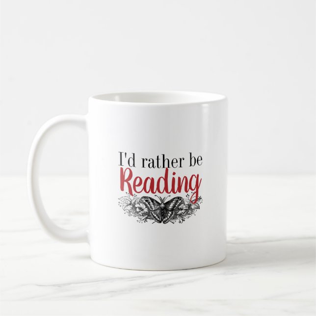 Buchliebhaber, die ich lieber Schmetterling lesen  Kaffeetasse (Links)