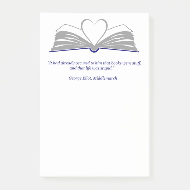 Buchliebhaber Post-It-Notes Post-it Klebezettel (Vorderseite)