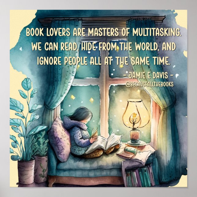 Buchliebhaber sind Meister des Multitasking Poster (Vorne)