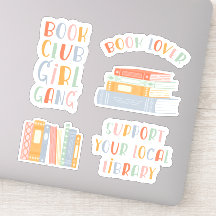 Buchliebhaber-Sticker-Set