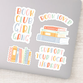 Buchliebhaber-Sticker-Set Aufkleber