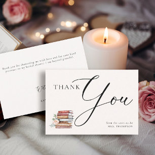 Buchliebhaber-Thema Literarische Bridal Shower für Dankeskarte