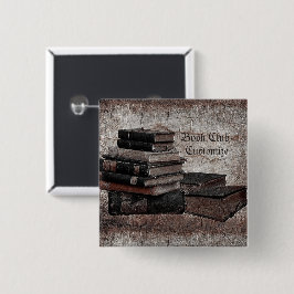 Buchliebhaber Vintager Buchclub Button