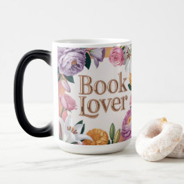 Buchliebhaber White Floral Tasse
