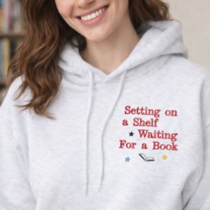 Buchliebhaber-Zitat Buchige bestickte Kapuzenjacke Bestickter Hoodie