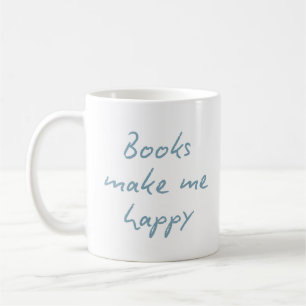 Buchliebhaber-Zitat Handschriftlich Blaues Skript Kaffeetasse