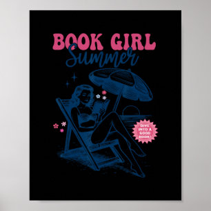 Buchmädchen Sommer-Tauchgang in ein gutes Buch Buc Poster