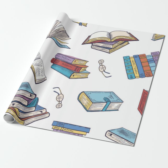 Buchmuster Geschenkpapier (Ungerollt)